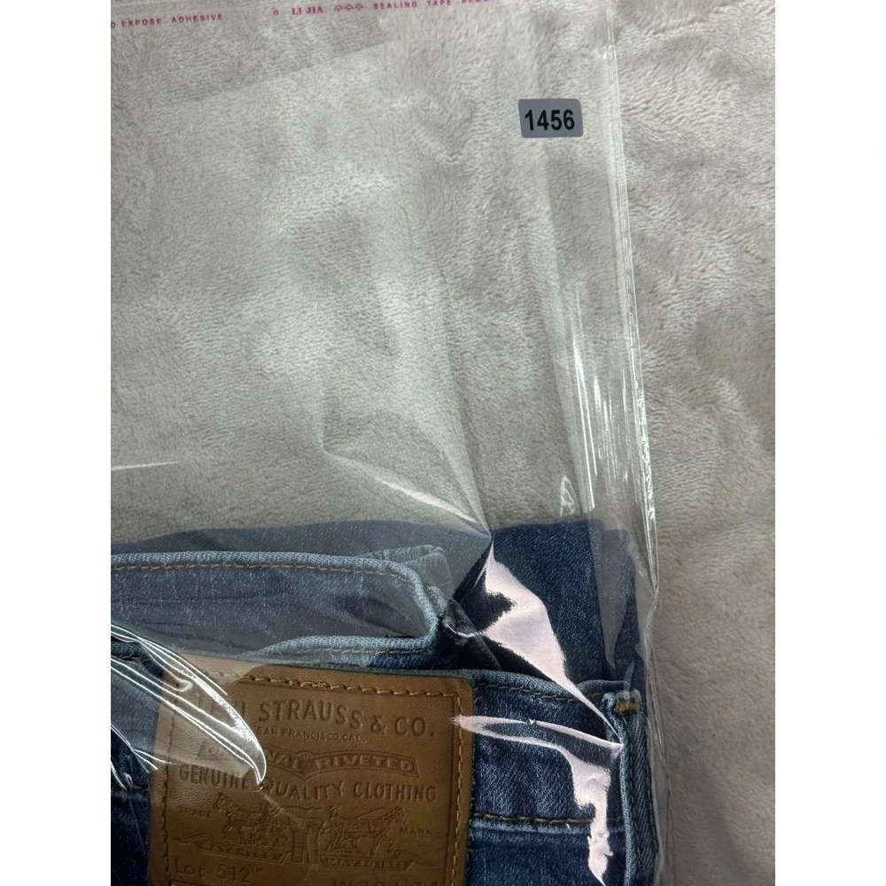 Levis 512 Slim Taper Mens Jeans W30 L34 Medium Wash Blue Denim 1456